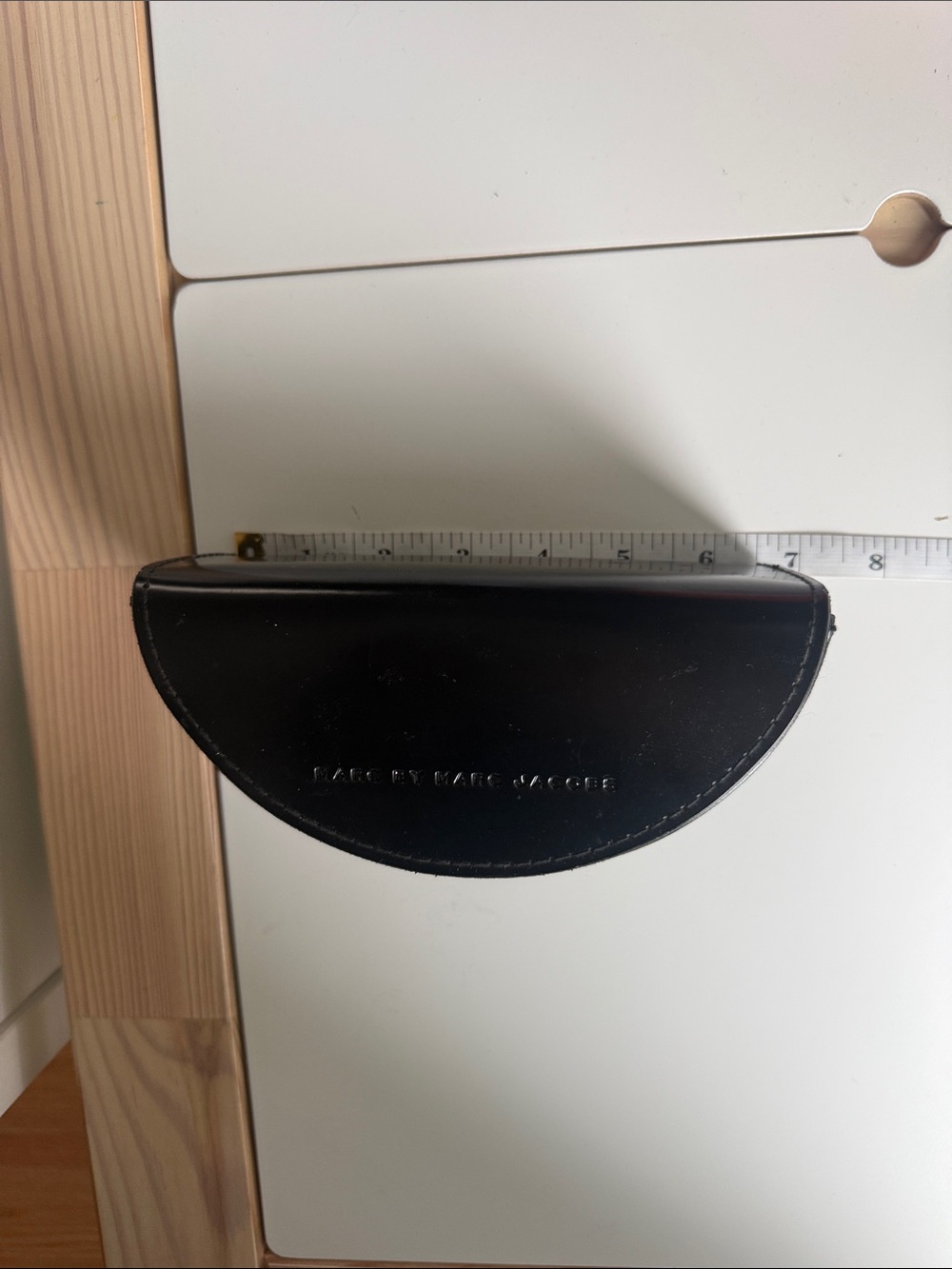 Marc by Marc Jacobs Black Half-Moon Leather Sunglasses case